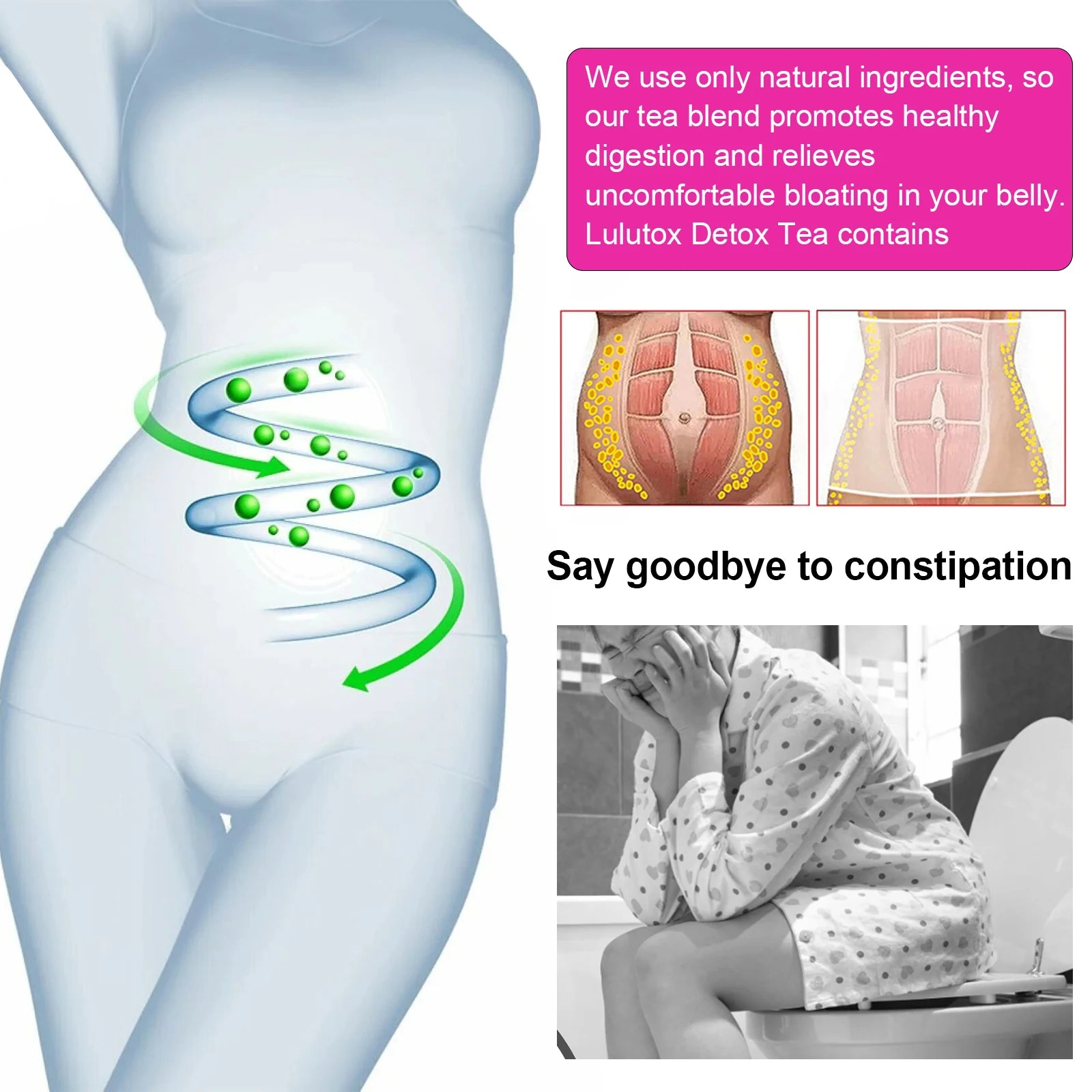 Herbal Detox Tea Slimming Body Enhance Immunity Fat Burning