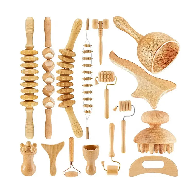 Wood Therapy Massage Tools Set Wooden Massage Tools