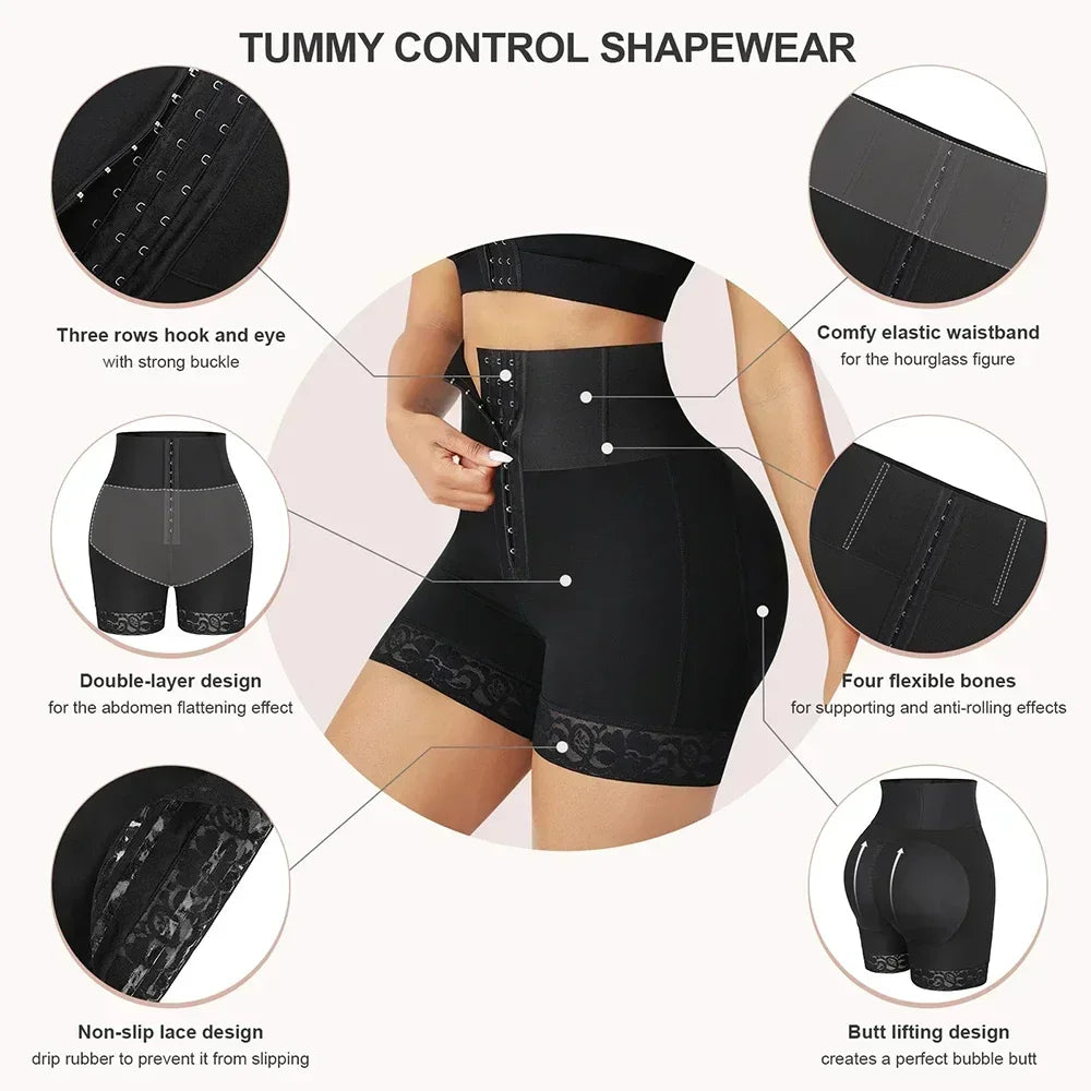 High Compression Colombianas Fajas Short Tummy Control BBL High Waist Butt Lifter
