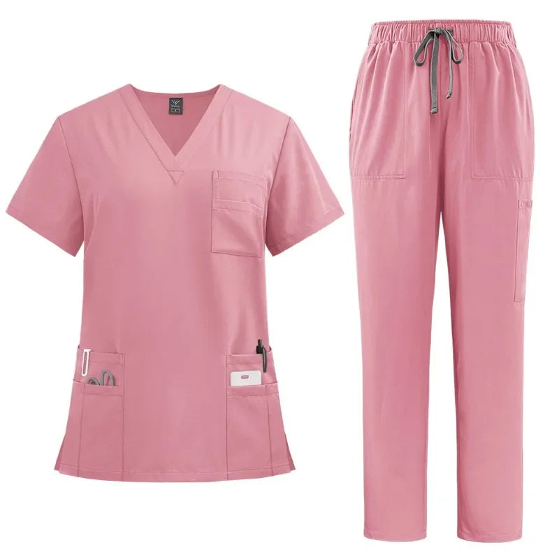Breathable Nursing Hospital Uniforms Nurse Beauty Dental Salon Work Clothes Uniform