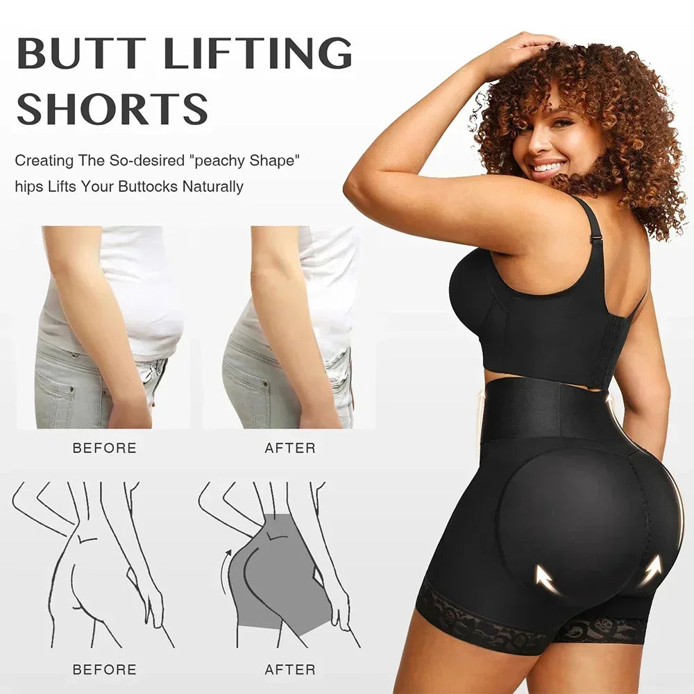 High Compression Colombianas Fajas Short Tummy Control BBL High Waist Butt Lifter