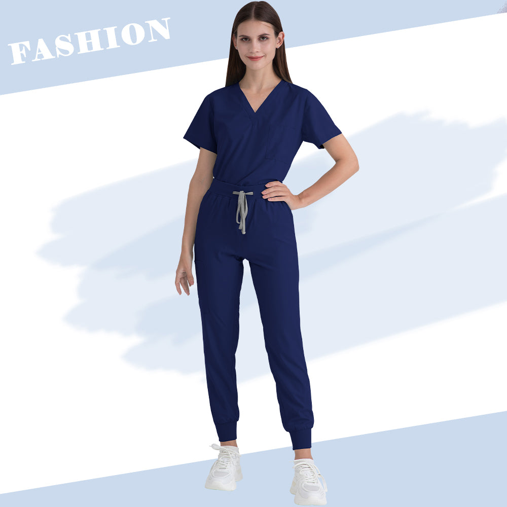 High Quality Doctor Hospital Uniforms Custom Logo Scrub Jumpsuit Women Sets