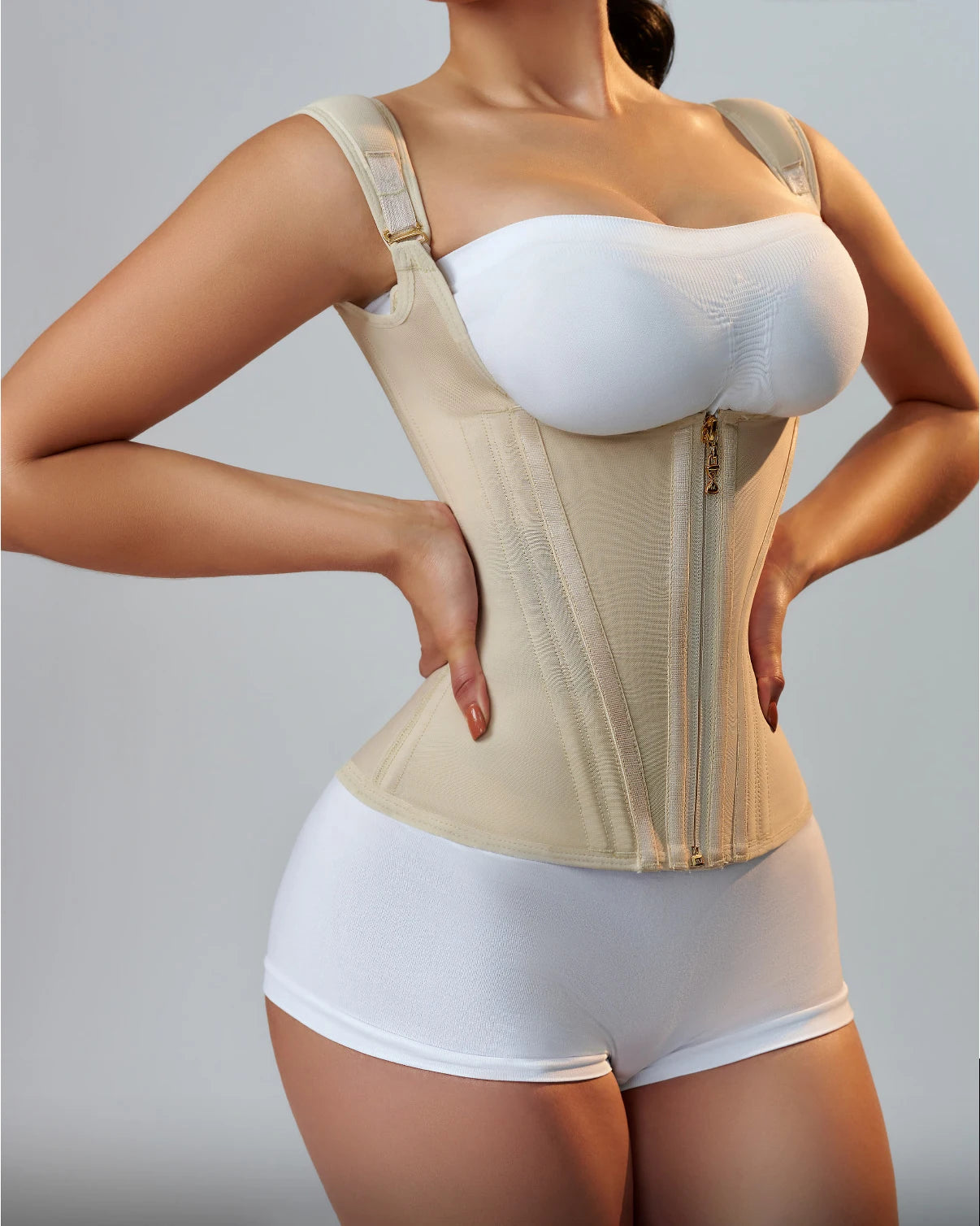 Double-layer Steel Frame Tight-fitting Waist-cinching Body Shaping Top