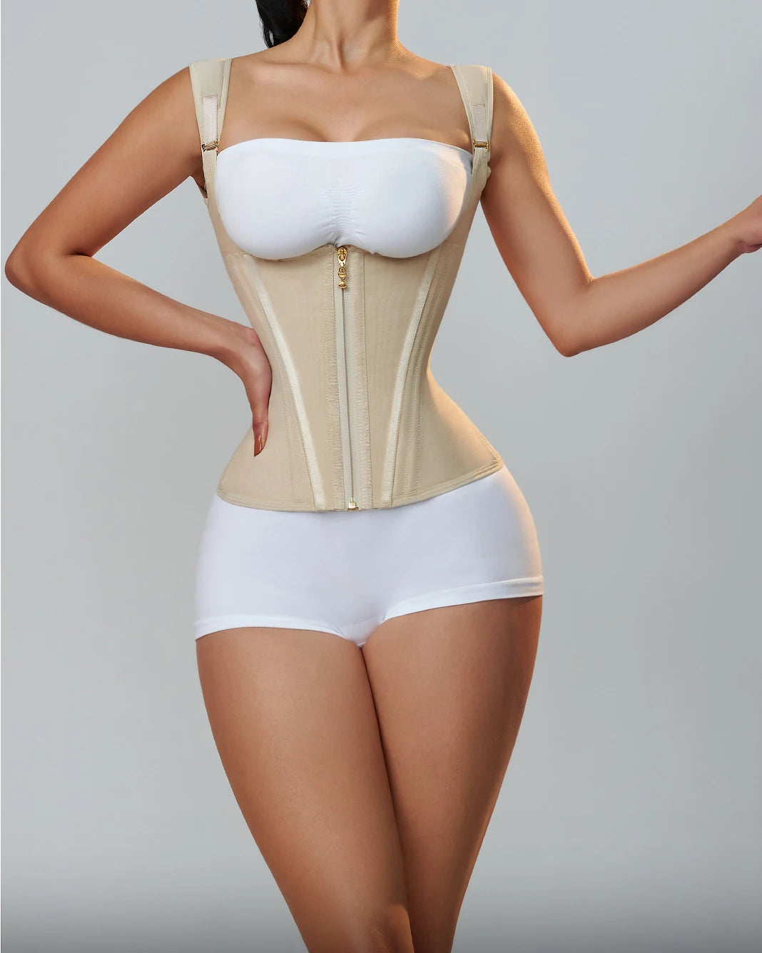 Double-layer Steel Frame Tight-fitting Waist-cinching Body Shaping Top