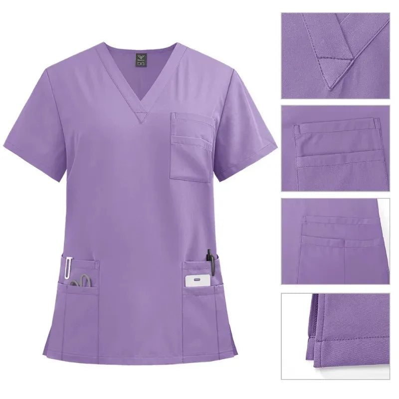 Breathable Nursing Hospital Uniforms Nurse Beauty Dental Salon Work Clothes Uniform