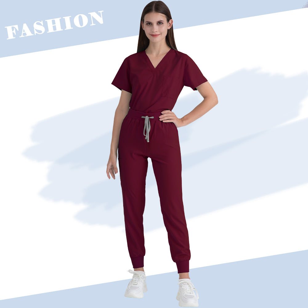 High Quality Doctor Hospital Uniforms Custom Logo Scrub Jumpsuit Women Sets