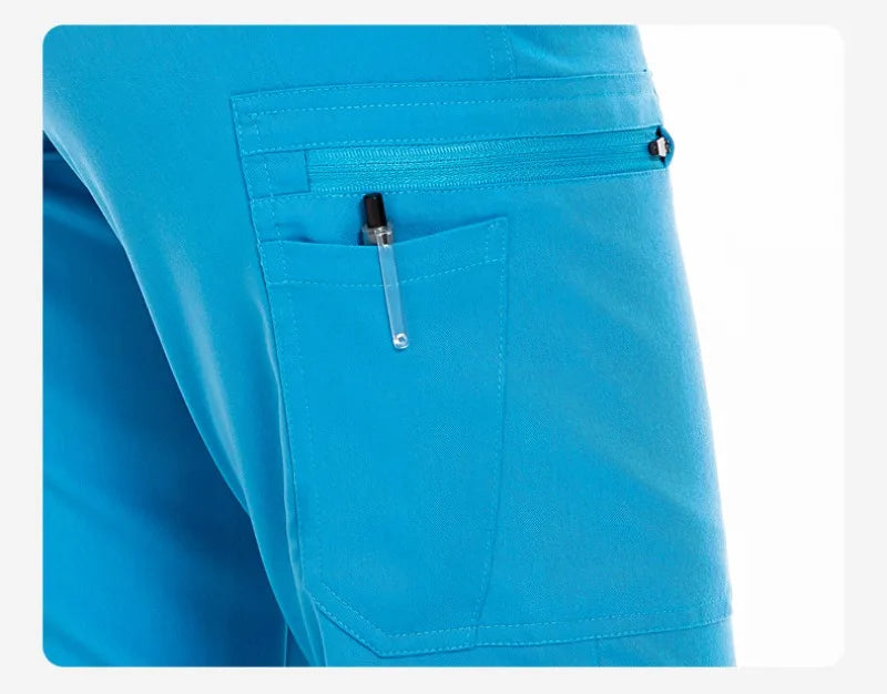 Custom Long Sleeve Stretchy Plus Size Jogger Fashion Doctor Nurse Uniforms