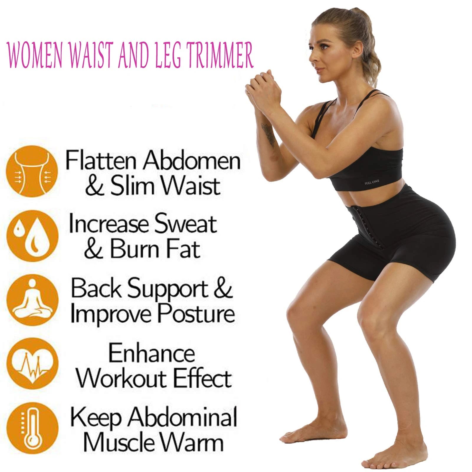 Sauna Suit Sweat Pants for Women High Waist Slimming Shorts