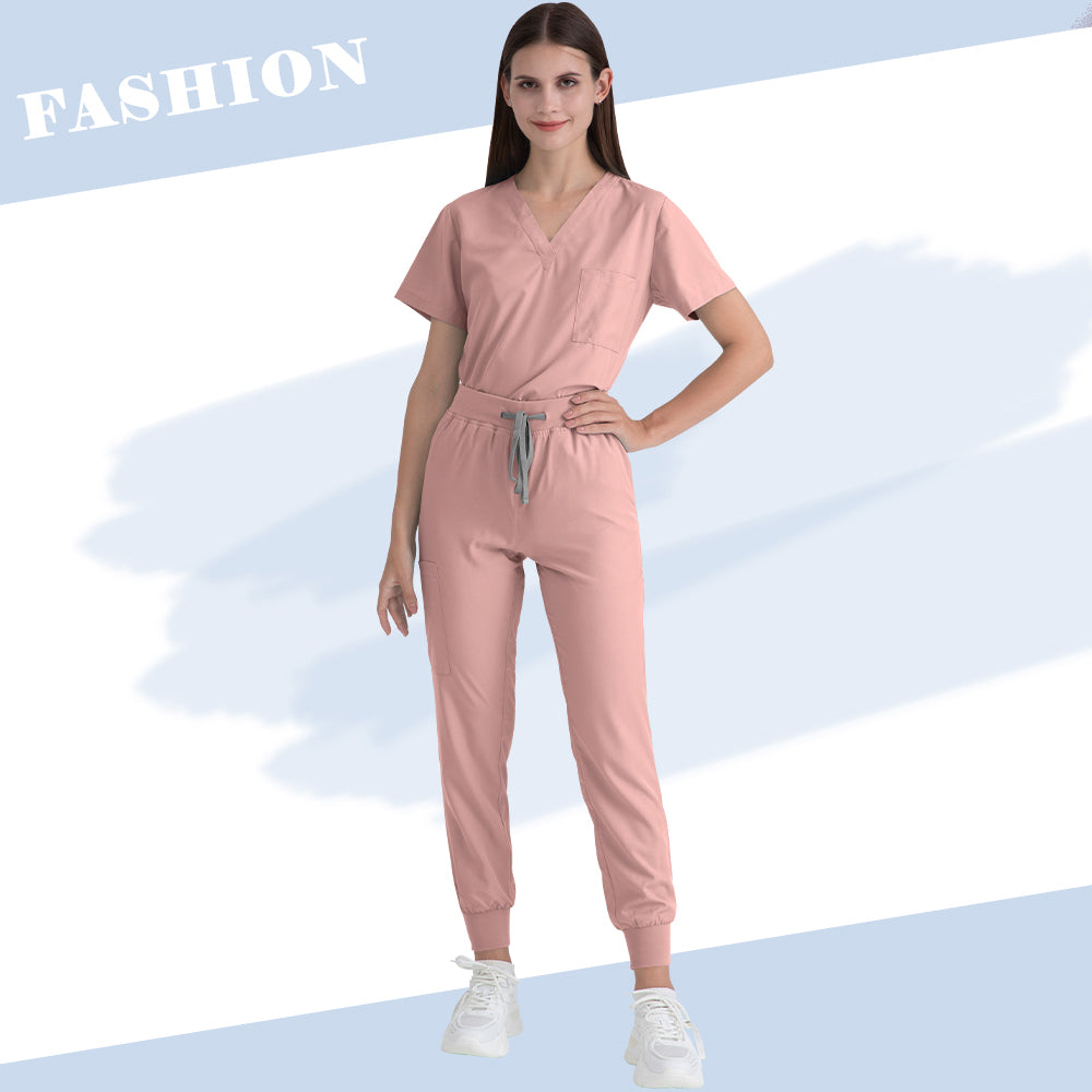 High Quality Doctor Hospital Uniforms Custom Logo Scrub Jumpsuit Women Sets