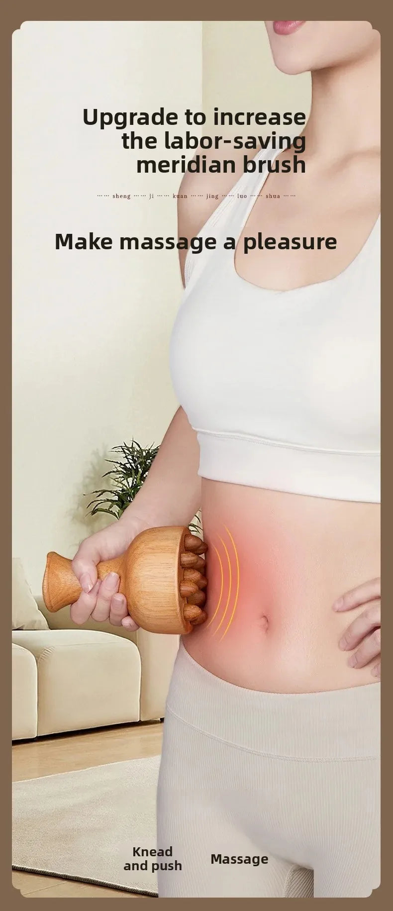 Lymphatic Therapy Massager Roller Wooden Massage Stick