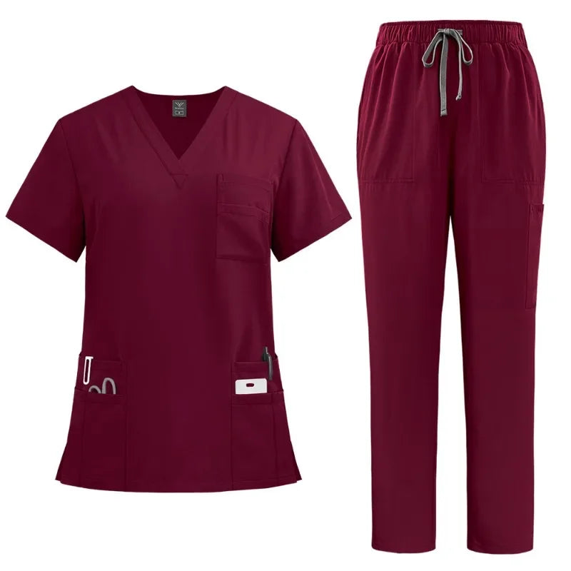 Breathable Nursing Hospital Uniforms Nurse Beauty Dental Salon Work Clothes Uniform