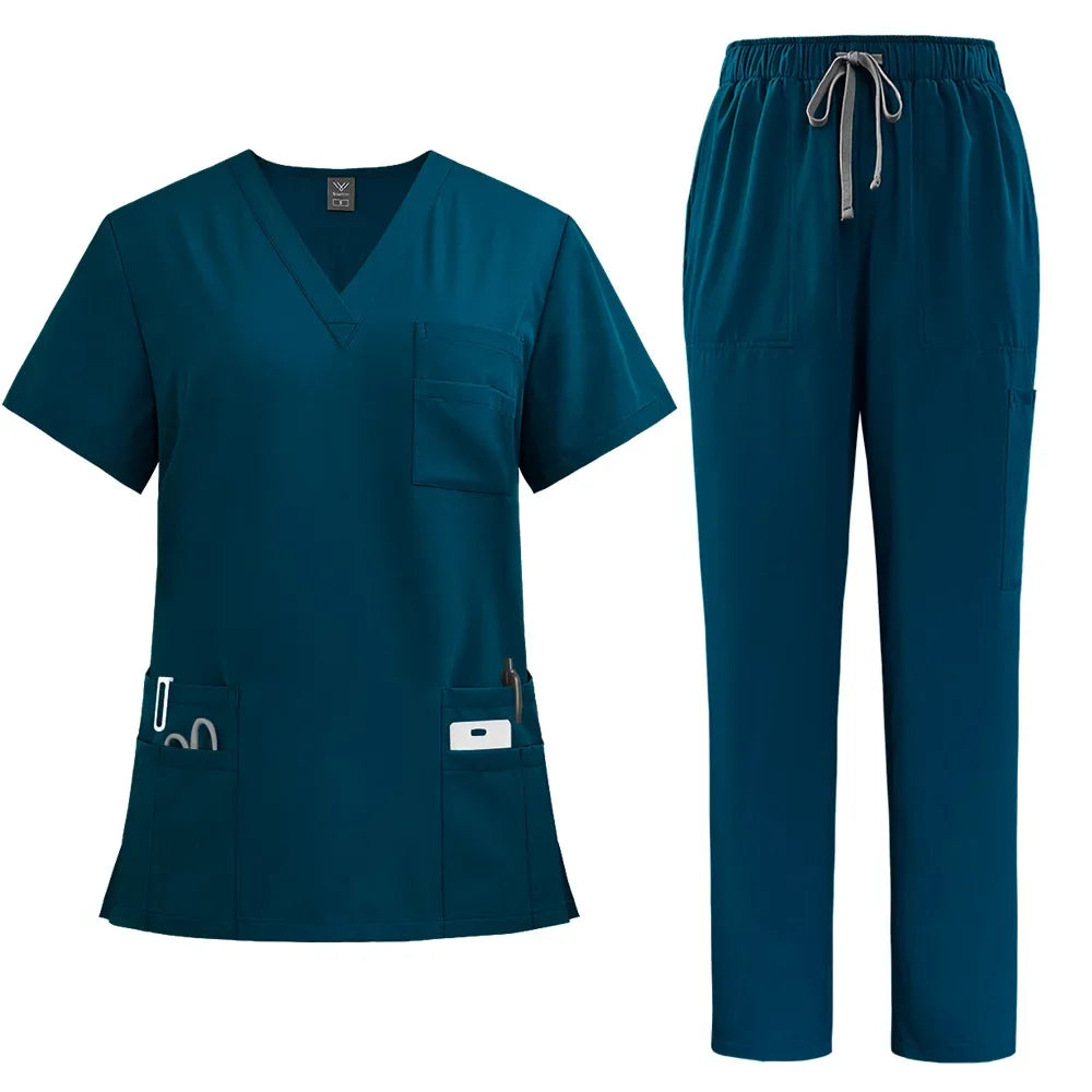Breathable Nursing Hospital Uniforms Nurse Beauty Dental Salon Work Clothes Uniform