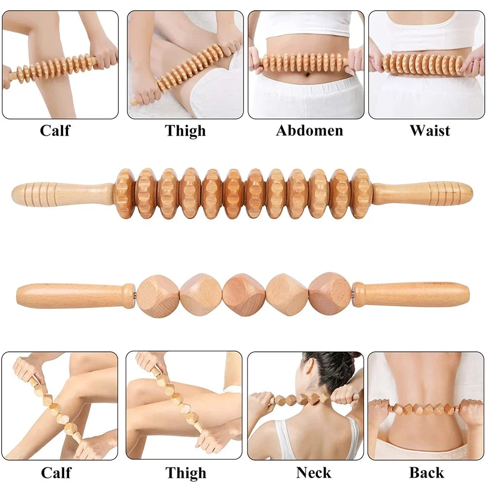 Wood Therapy Massage Tools Set Wooden Massage Tools