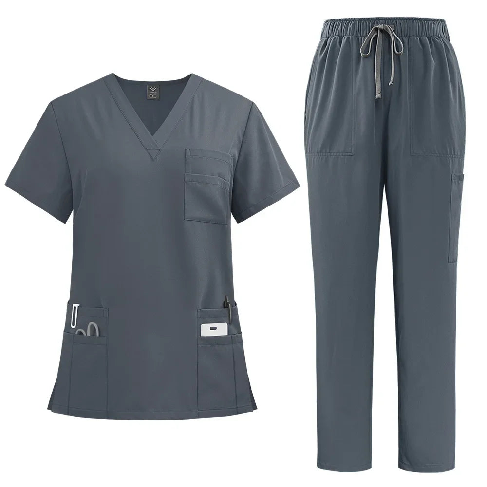 Breathable Nursing Hospital Uniforms Nurse Beauty Dental Salon Work Clothes Uniform
