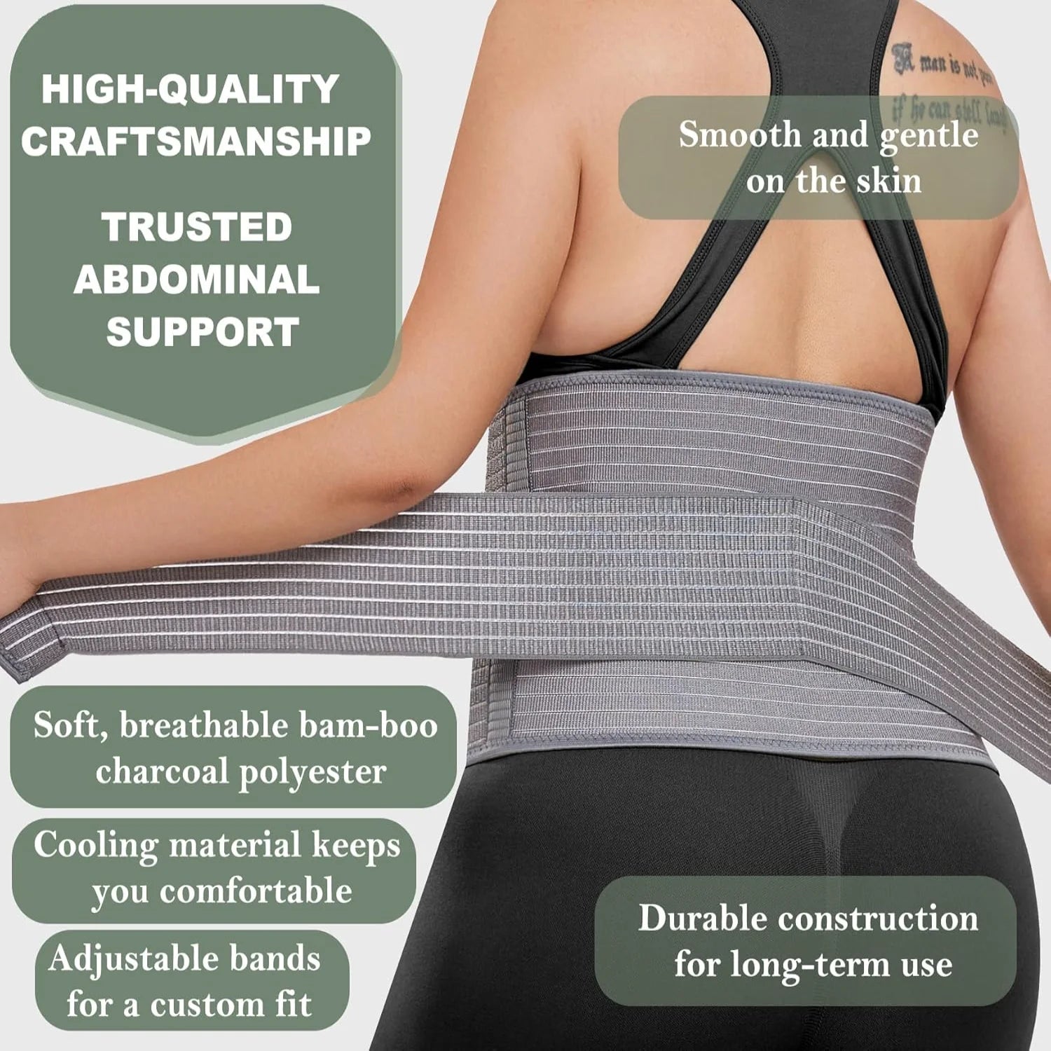 High Quality Bamboo Abdominal Binder Waist Belt C - Section Recovery