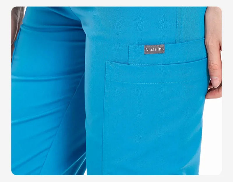 Custom Long Sleeve Stretchy Plus Size Jogger Fashion Doctor Nurse Uniforms