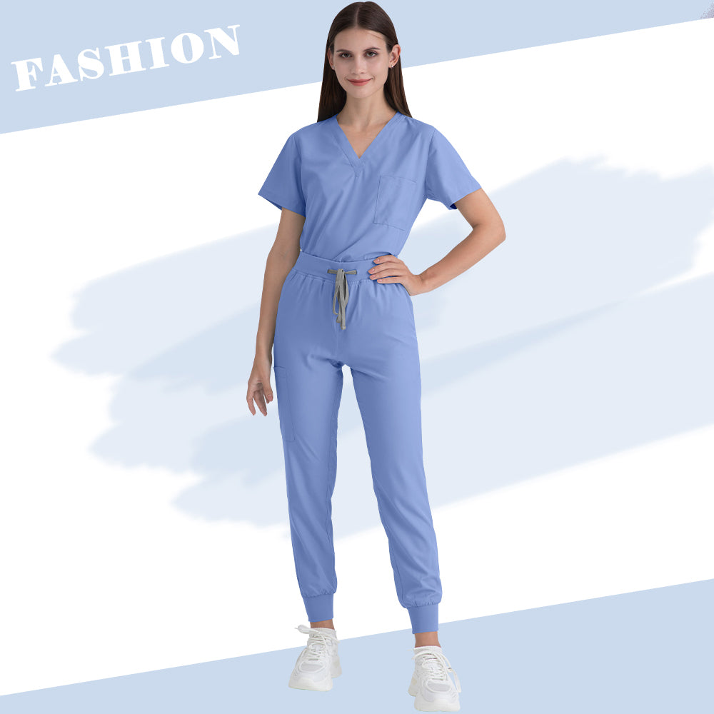 High Quality Doctor Hospital Uniforms Custom Logo Scrub Jumpsuit Women Sets