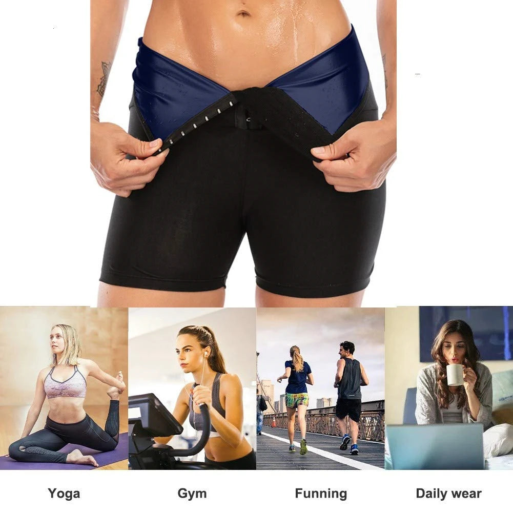 Sauna Suit Sweat Pants for Women High Waist Slimming Shorts