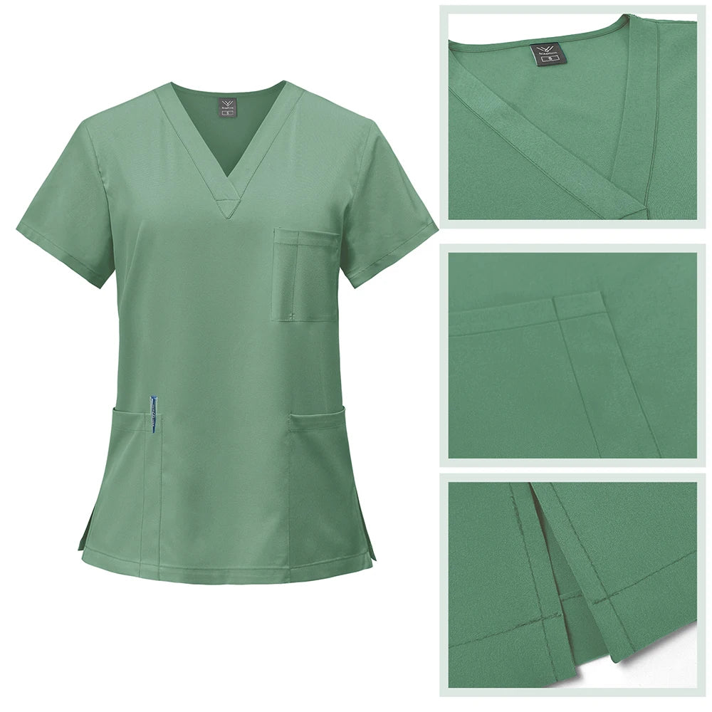 High Quality Doctor Hospital Uniforms Custom Logo Scrub Jumpsuit Women Sets