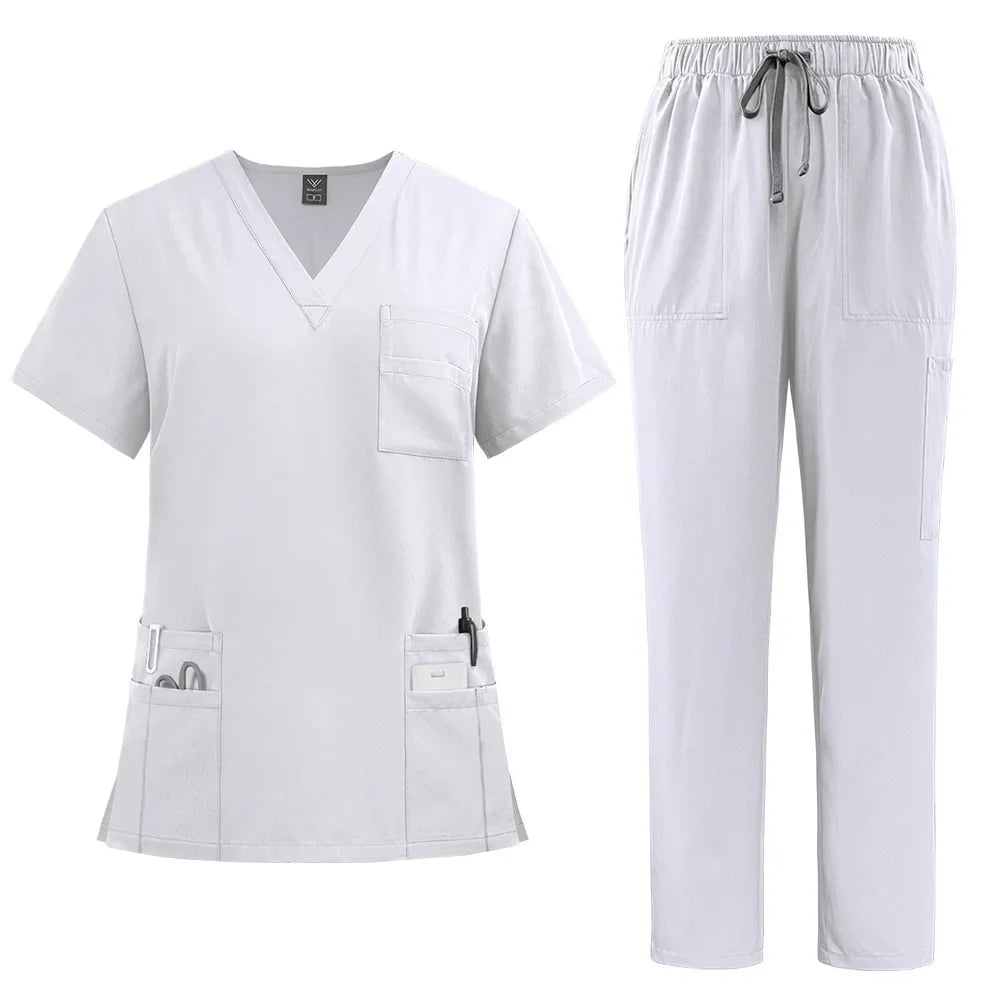 Breathable Nursing Hospital Uniforms Nurse Beauty Dental Salon Work Clothes Uniform