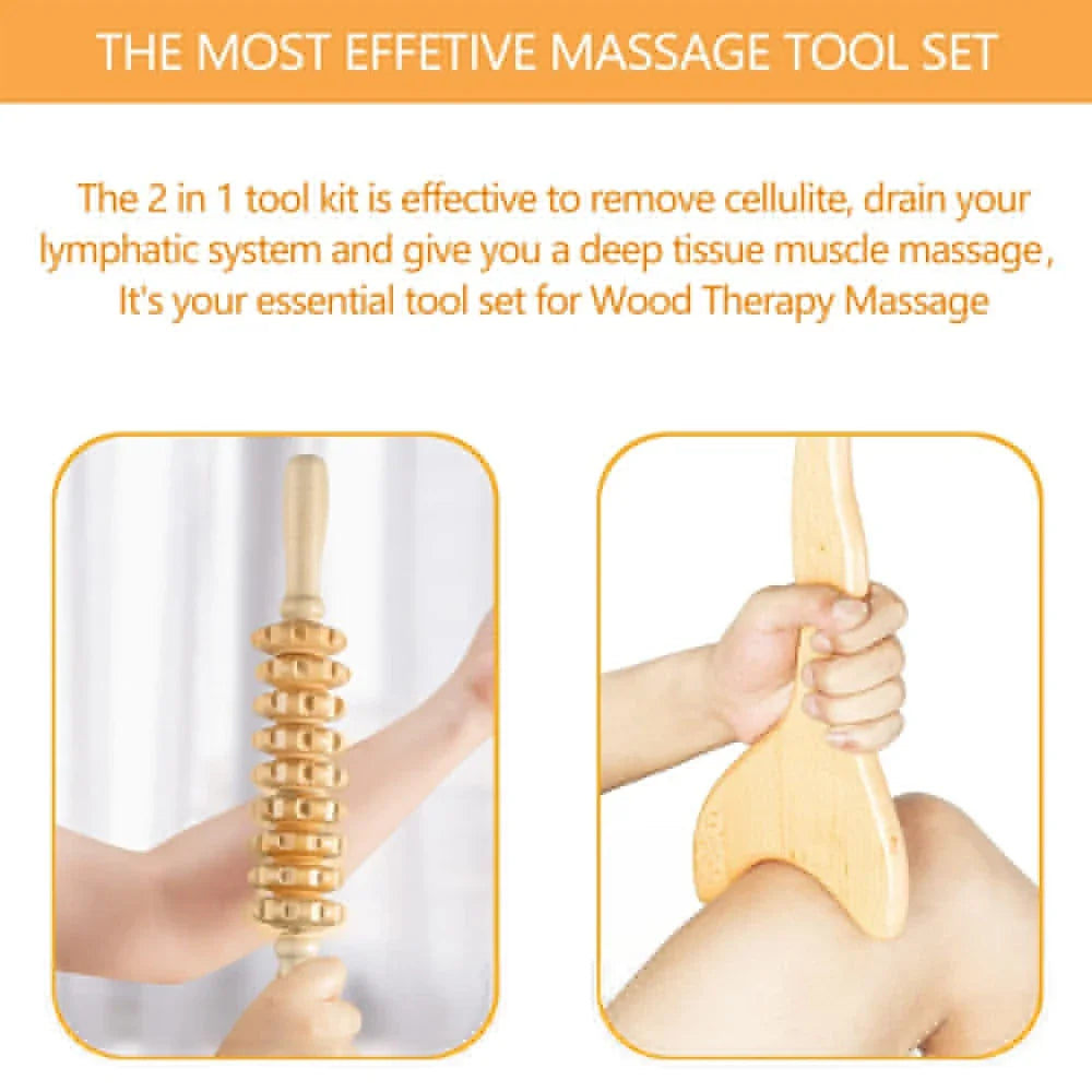 Wood Therapy Massage Tools Set Wooden Massage Tools