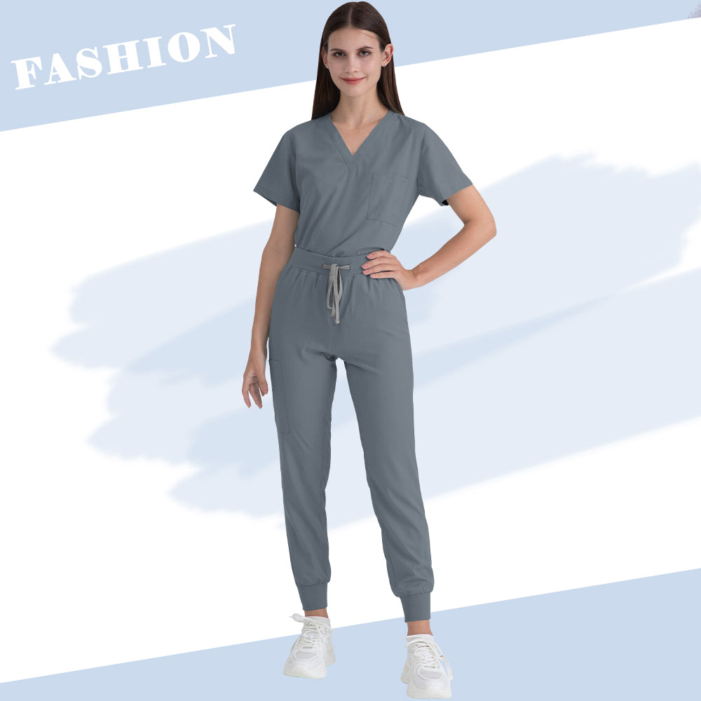 High Quality Doctor Hospital Uniforms Custom Logo Scrub Jumpsuit Women Sets
