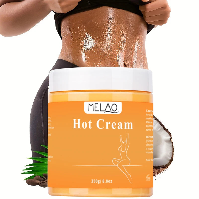 MELAO Hot Cream Massage Gel - Natural and 87% Organic Anti Cellulite Slimming Lotion
