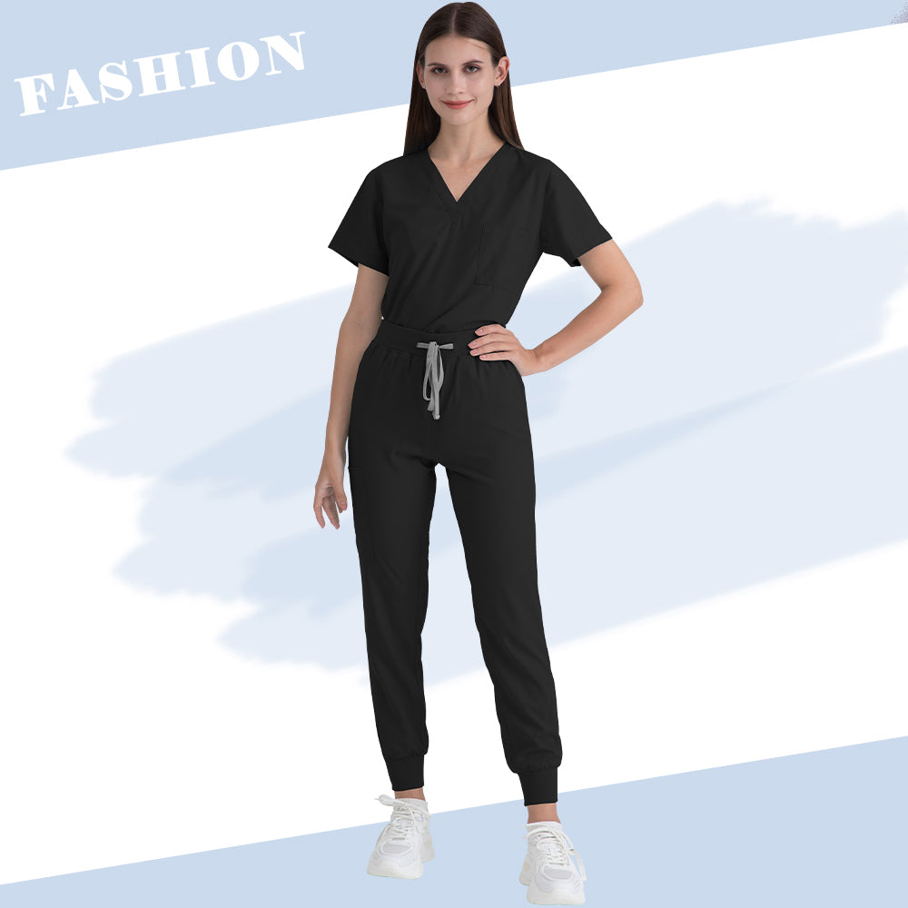 High Quality Doctor Hospital Uniforms Custom Logo Scrub Jumpsuit Women Sets