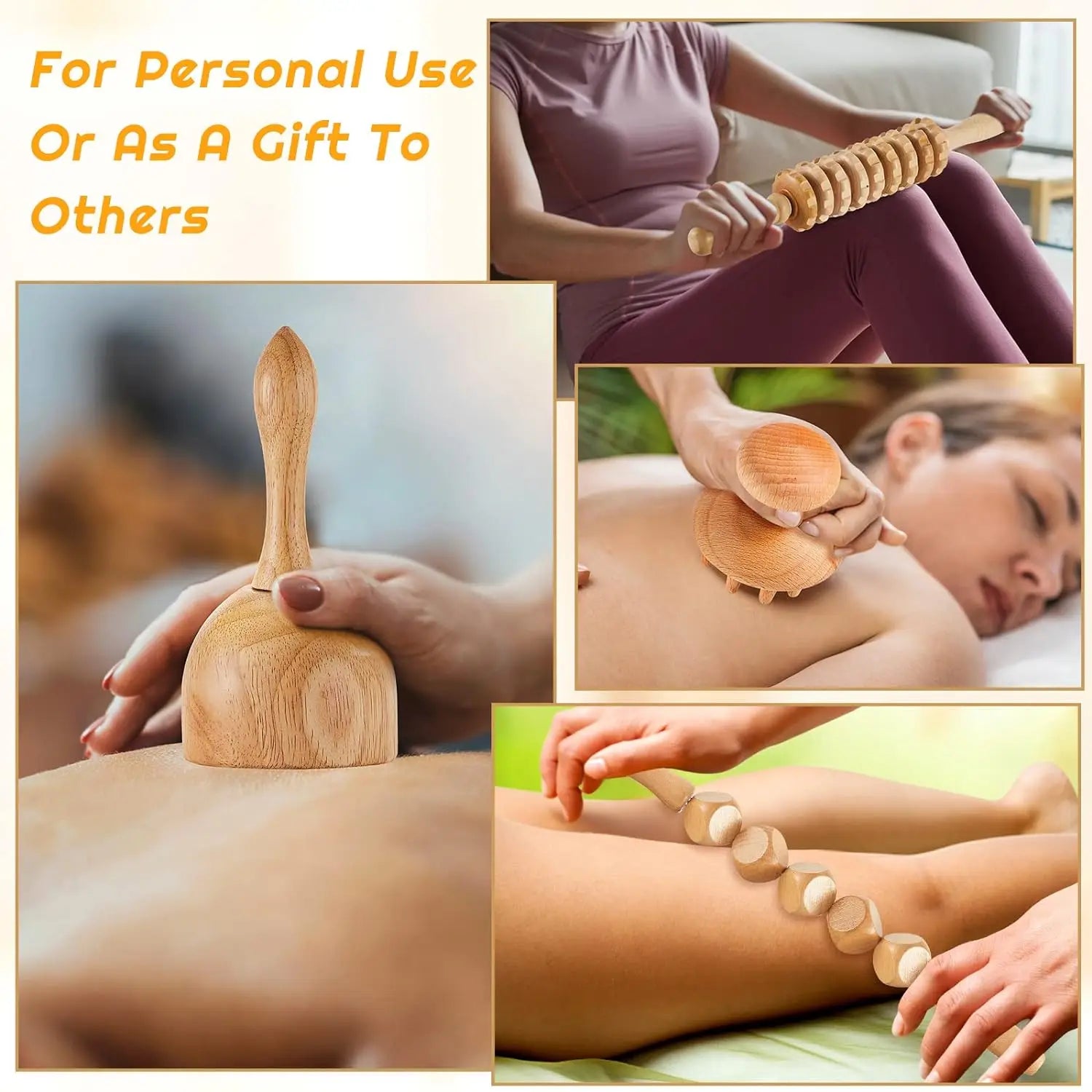Wood Therapy Massage Tools Set Wooden Massage Tools