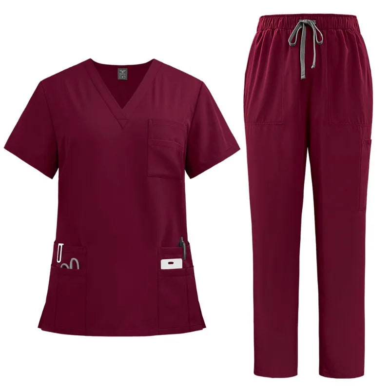 Breathable Nursing Hospital Uniforms Nurse Beauty Dental Salon Work Clothes Uniform