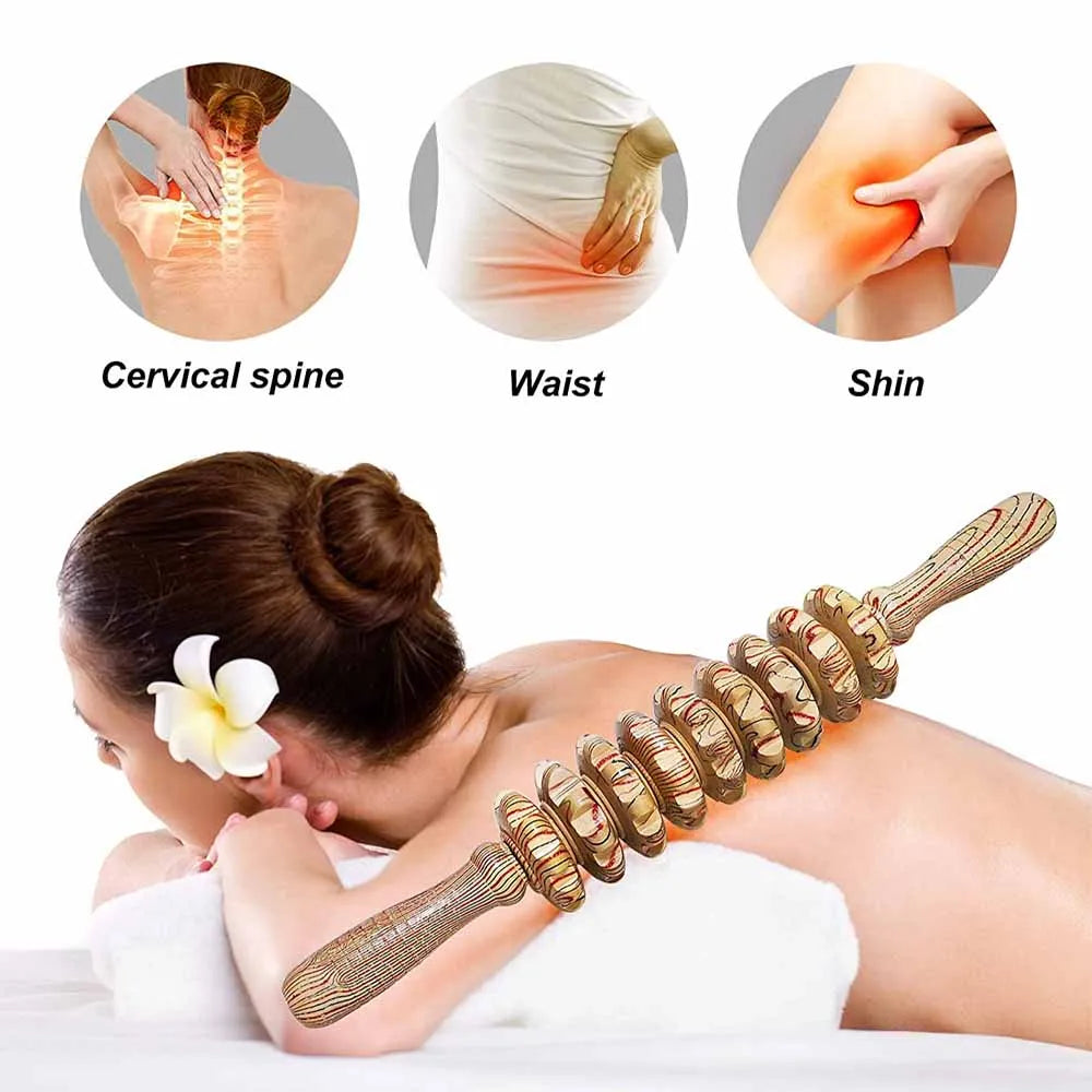 Handheld Body Healthy Wood Massager Roller
