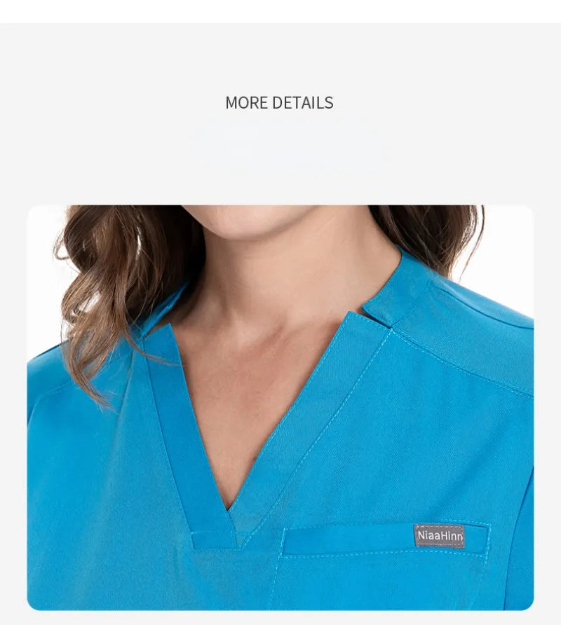 Custom Long Sleeve Stretchy Plus Size Jogger Fashion Doctor Nurse Uniforms