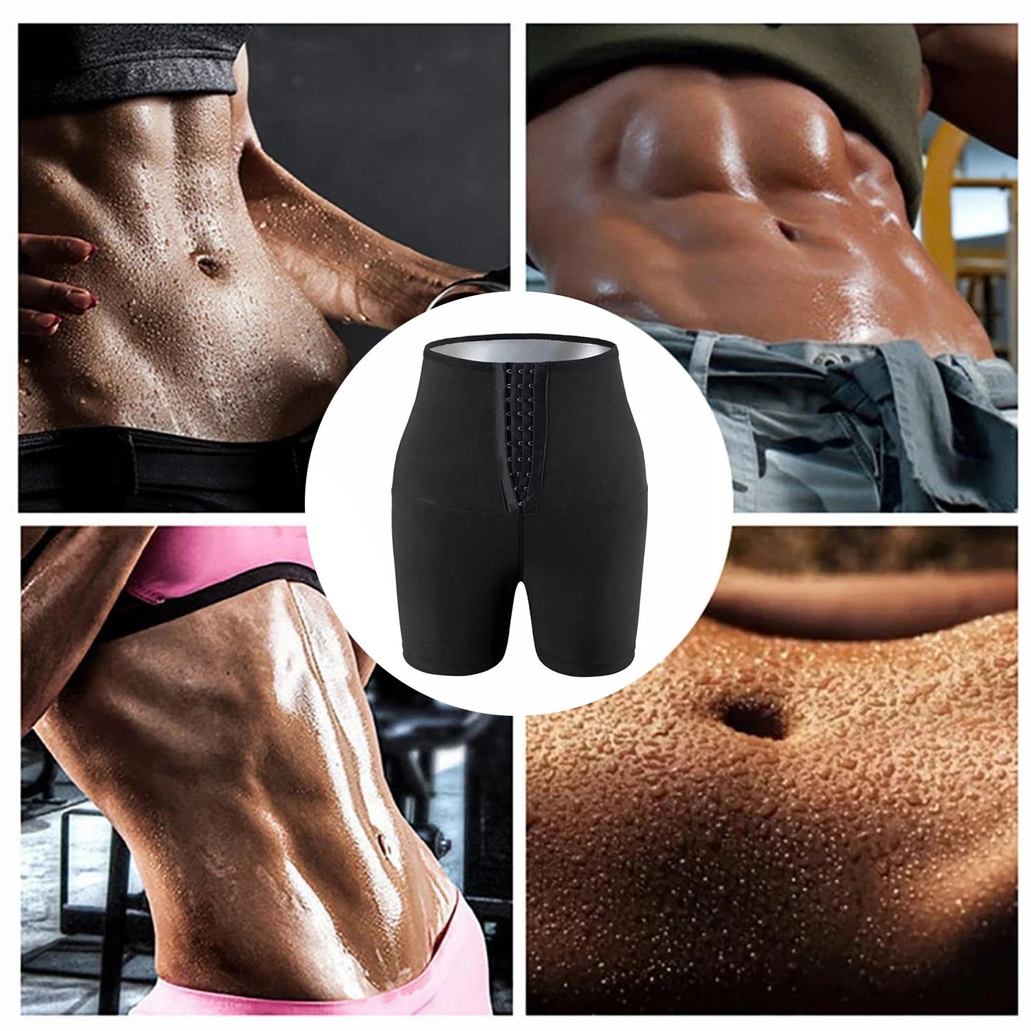 Sauna Suit Sweat Pants for Women High Waist Slimming Shorts