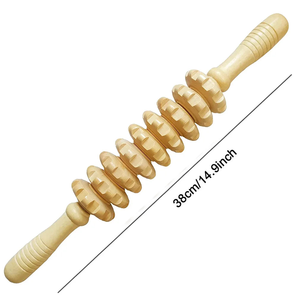 Handheld Body Healthy Wood Massager Roller