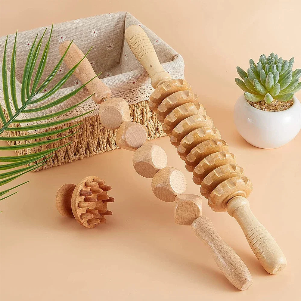 Wood Therapy Massage Tools Set Wooden Massage Tools