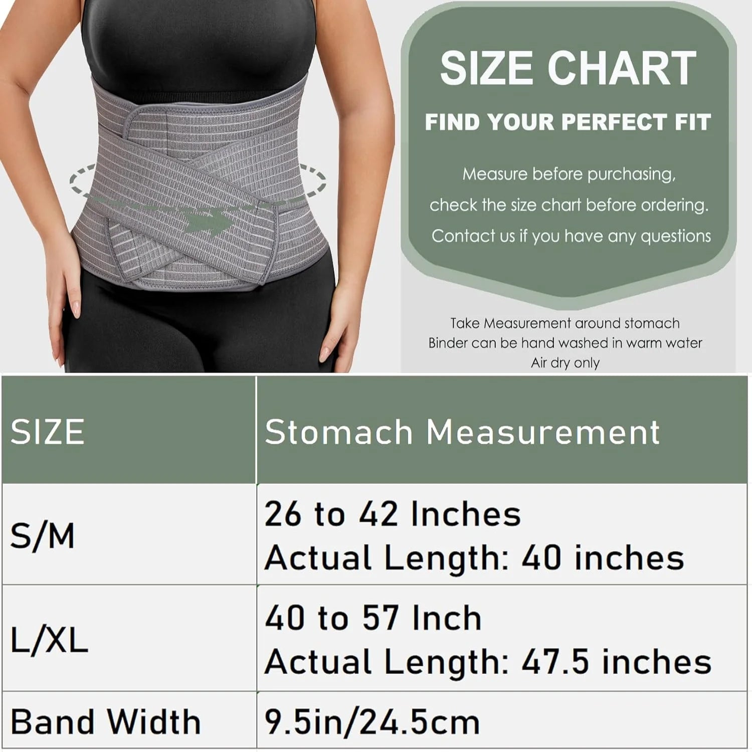 High Quality Bamboo Abdominal Binder Waist Belt C - Section Recovery