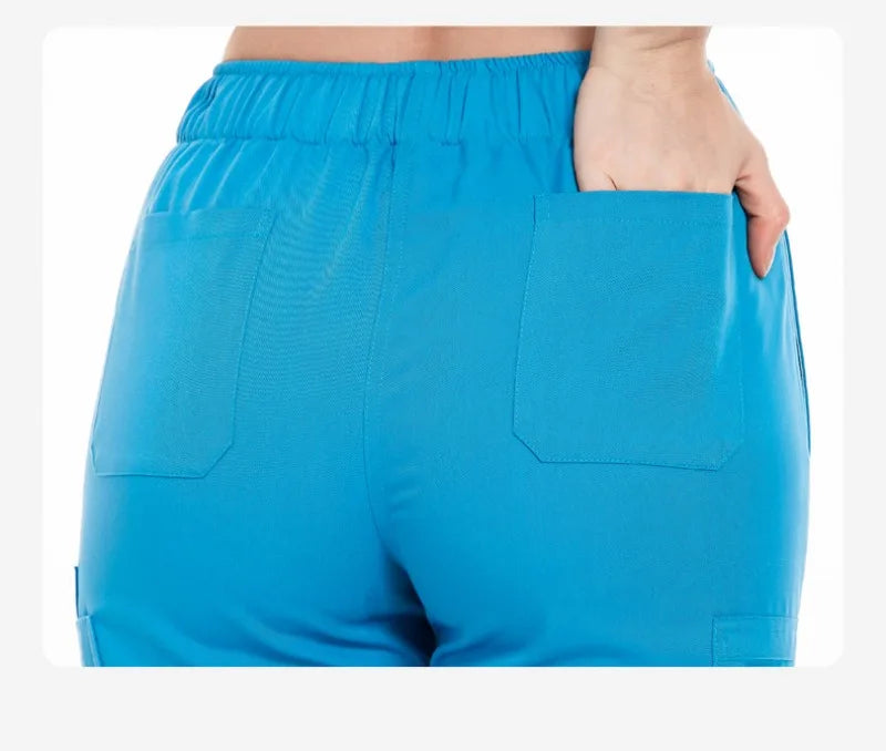 Custom Long Sleeve Stretchy Plus Size Jogger Fashion Doctor Nurse Uniforms