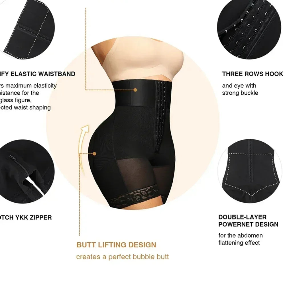 High Compression Colombianas Fajas Short Tummy Control BBL High Waist Butt Lifter