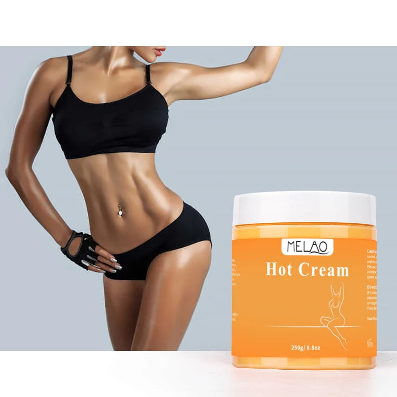 MELAO Hot Cream Massage Gel - Natural and 87% Organic Anti Cellulite Slimming Lotion