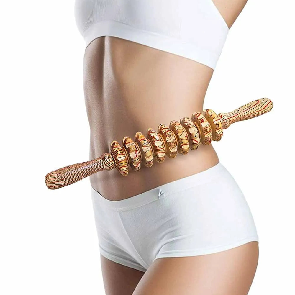 Handheld Body Healthy Wood Massager Roller