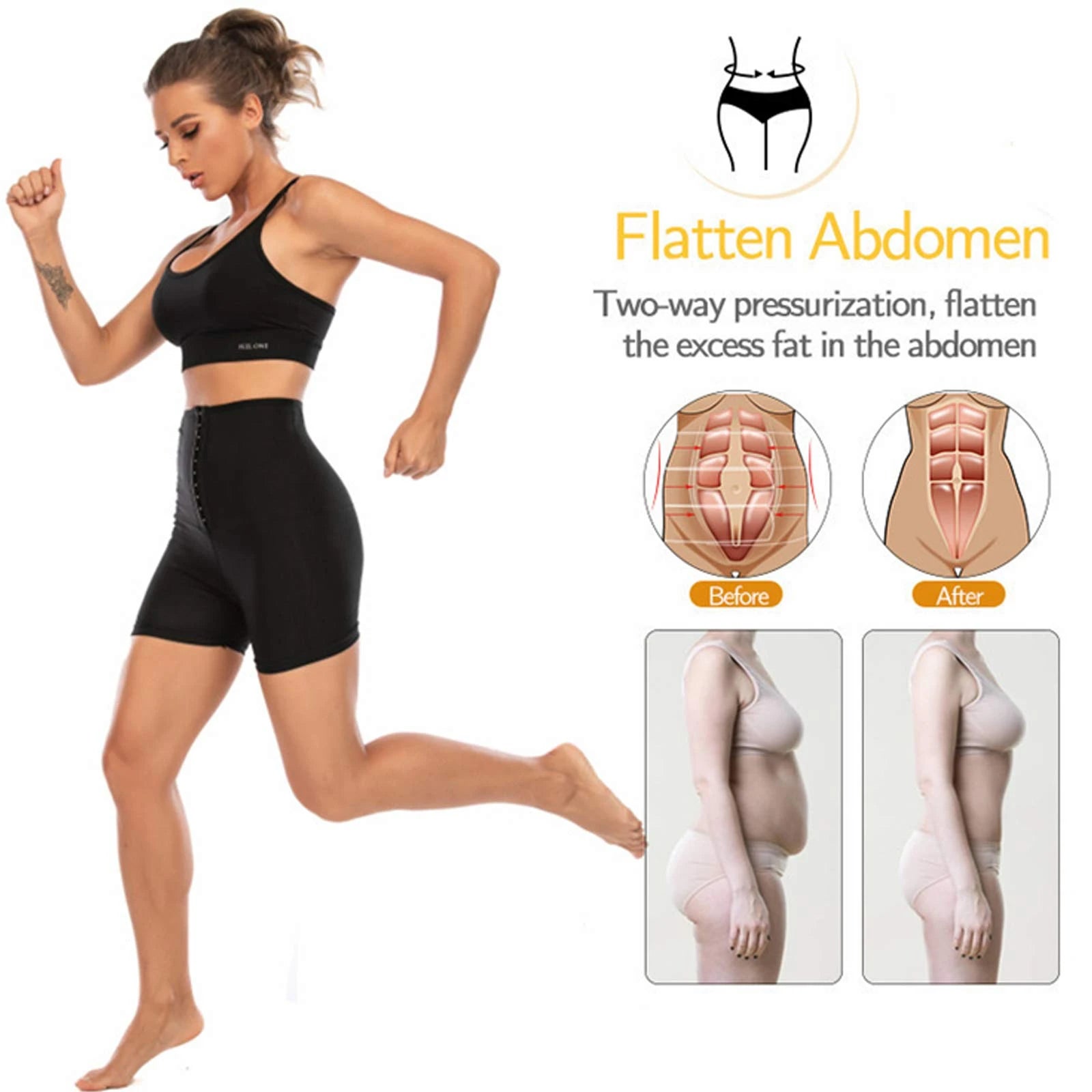 Sauna Suit Sweat Pants for Women High Waist Slimming Shorts