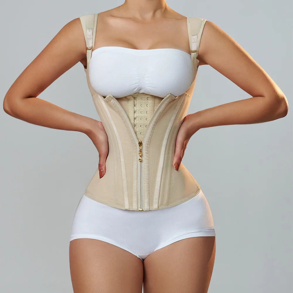 Double-layer Steel Frame Tight-fitting Waist-cinching Body Shaping Top