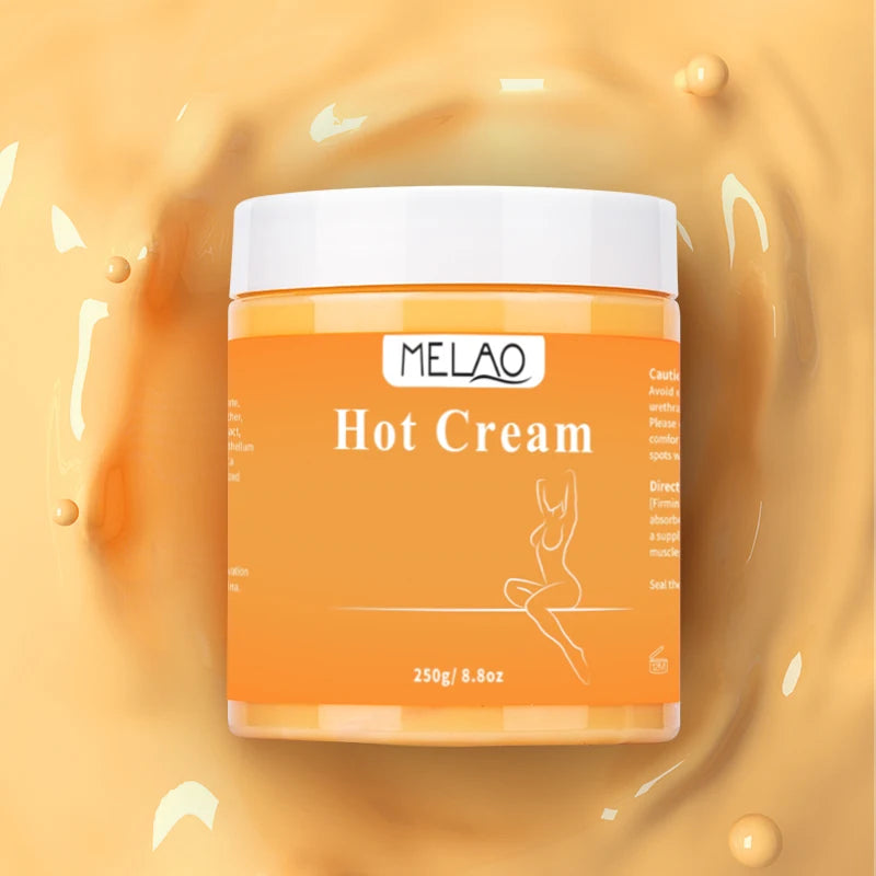 MELAO Hot Cream Massage Gel - Natural and 87% Organic Anti Cellulite Slimming Lotion
