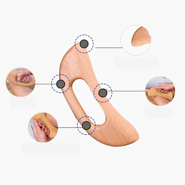 Wooden Massage Paddle Product Guasha Anti Cellulite Set